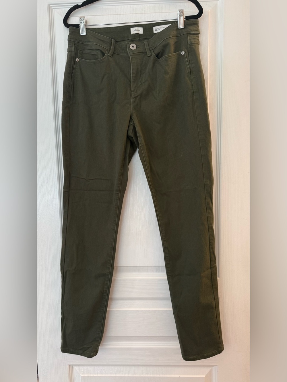 J. Jill Olive Green Authentic Fit Slim Ankle Jeans, Size 8T